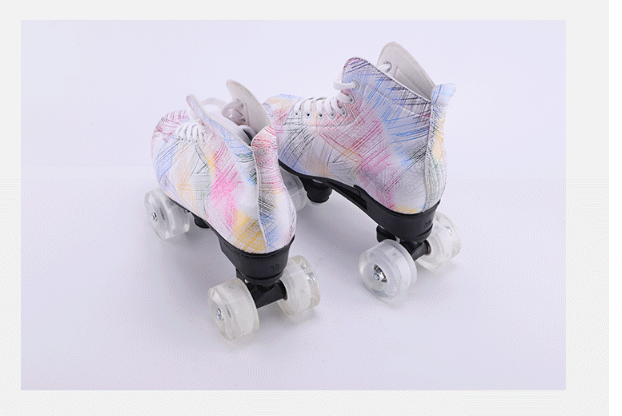 Symphony Feather Double Row Skates Adult Roller Skates Four Roller Skating Flash Skates