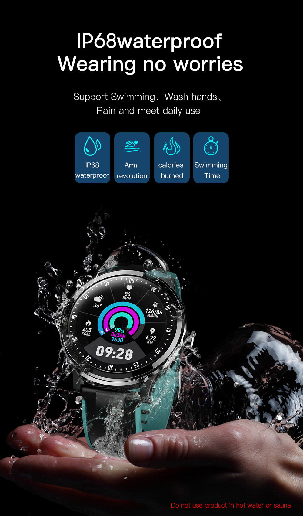 Newest smart watch SN80 fashion watch fitness tracker