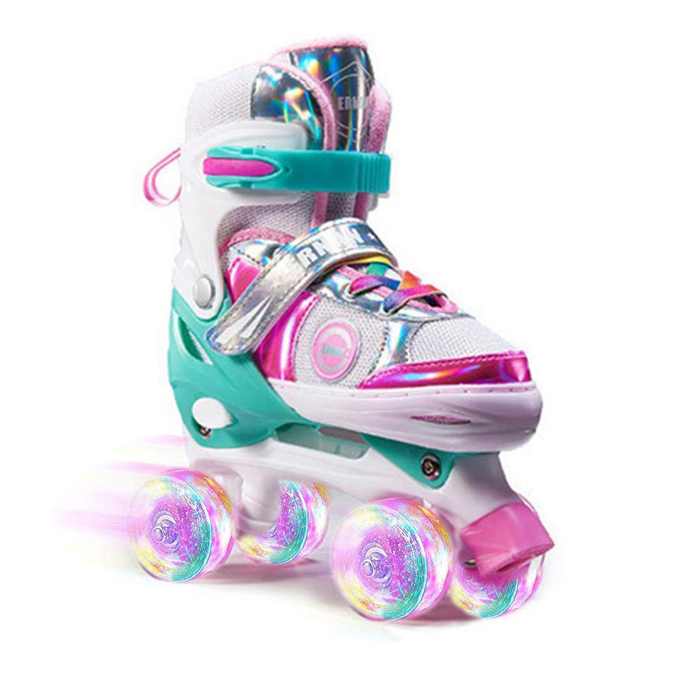 PU Full Flash Children's Roller Skates Double Row