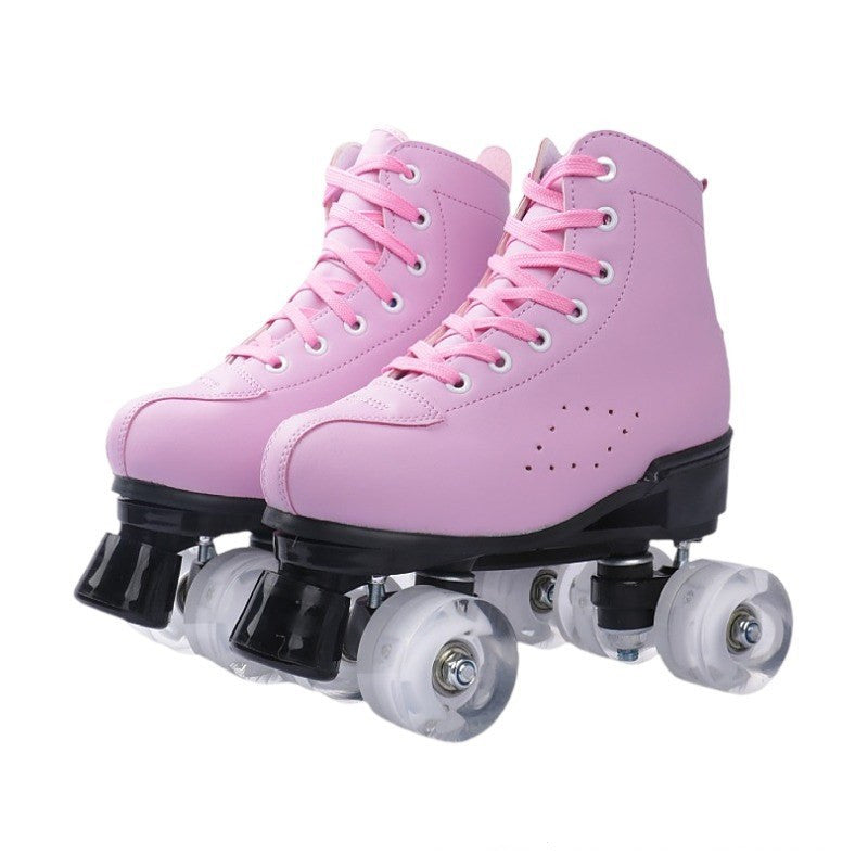 Double Row Skates Four-roller Skates Flashing Heelys