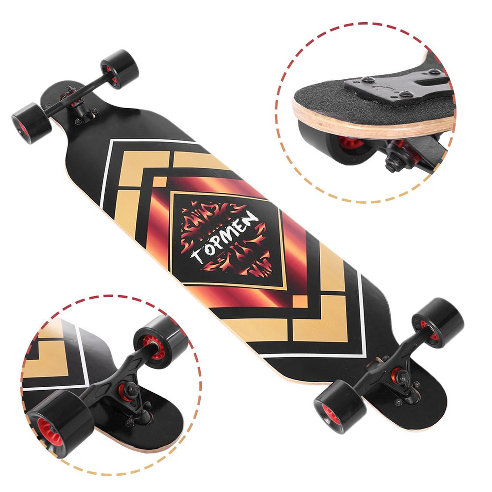 Complete Skateboard Cruiser For Cruising, Carving, Free-Style And Downhill