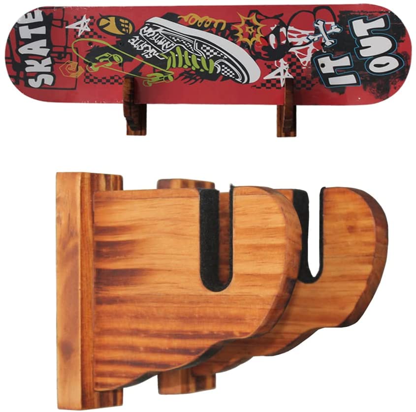 YuPinDiZu Skateboard Wall Mount, Longboard Hanger Skateboard Display Rack For Fits Skateboard Longboard Skis Nowboards Water Skis And Electric Skateboard