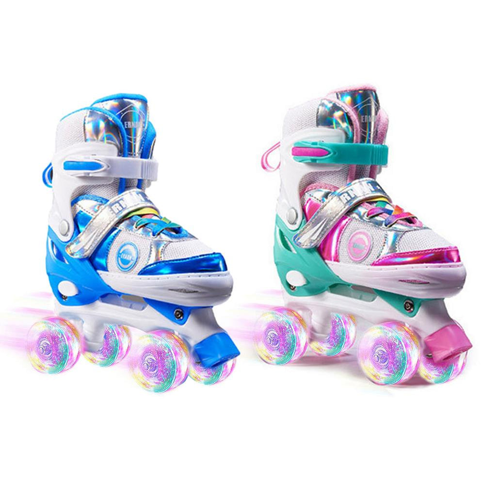 PU Full Flash Children's Roller Skates Double Row