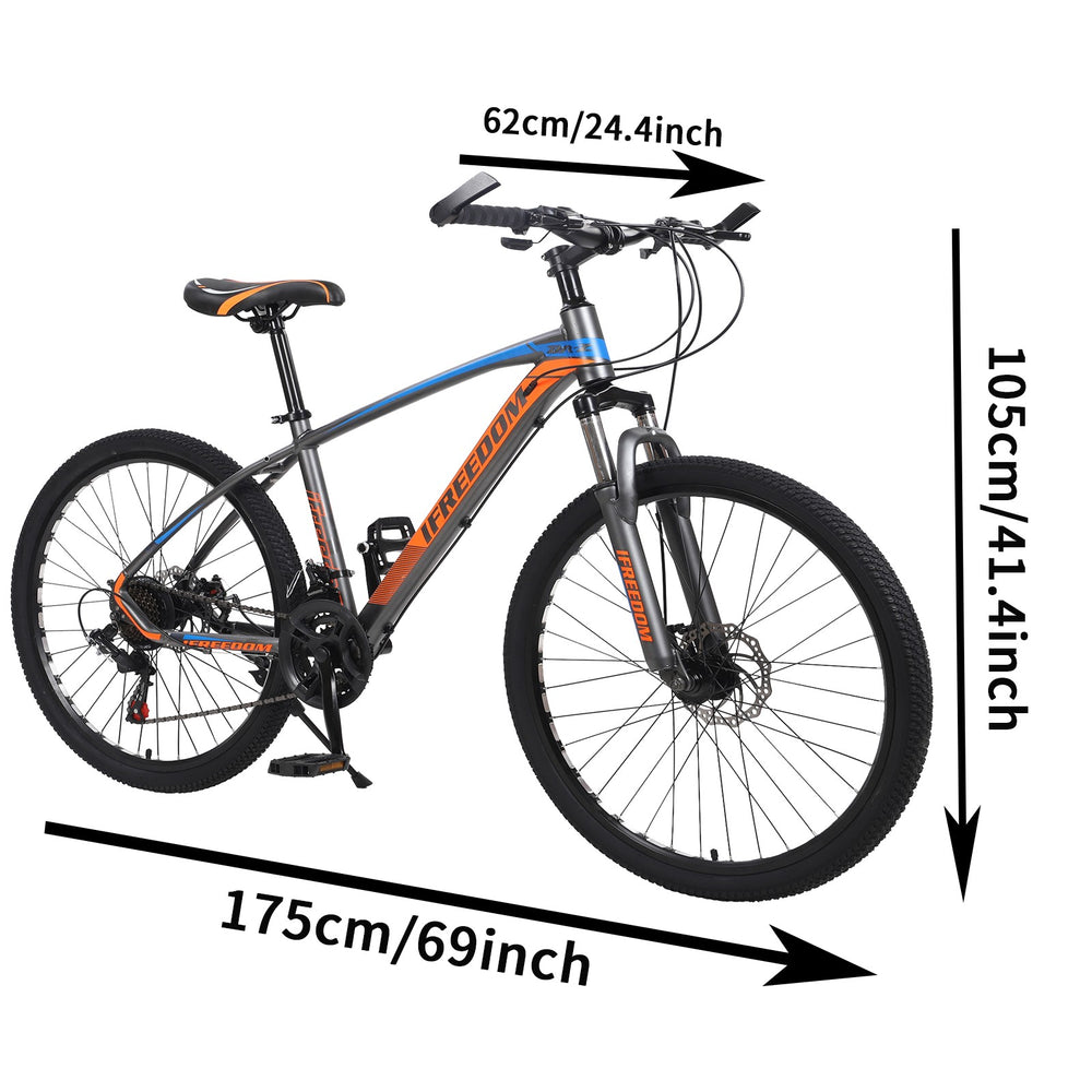 26 Inch Mountain Bike Bicycle Variable Speed Adjustable Commuters Bike