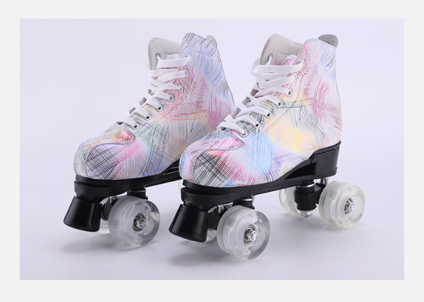 Symphony Feather Double Row Skates Adult Roller Skates Four Roller Skating Flash Skates