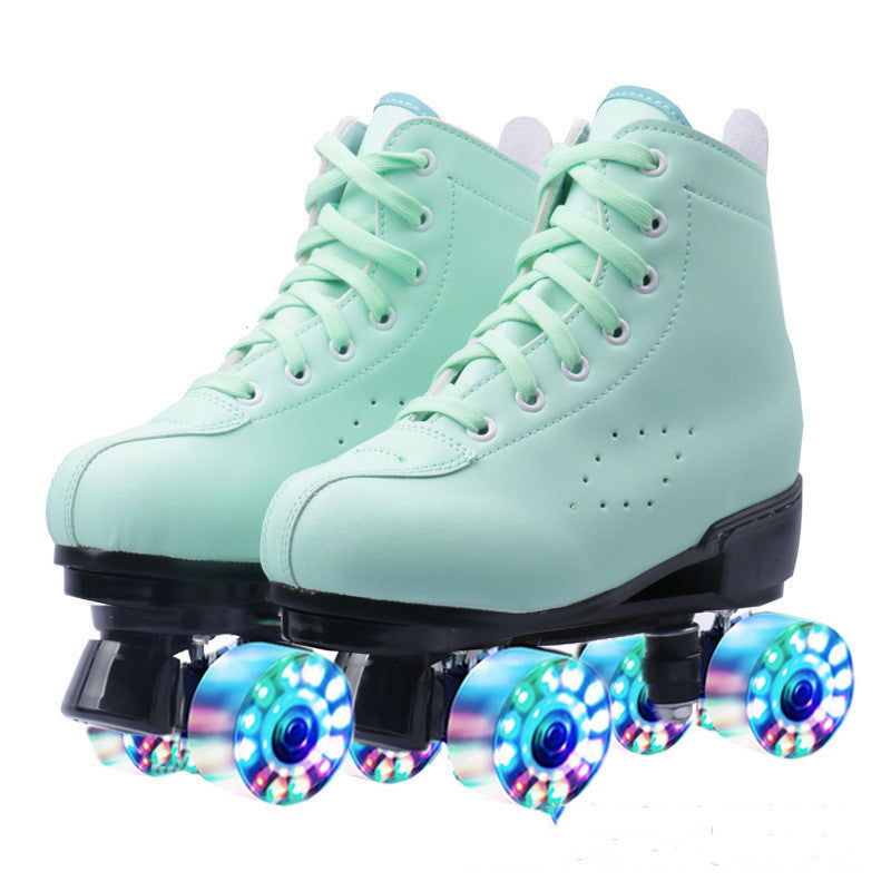 Double Row Skates Four-roller Skates Flashing Heelys