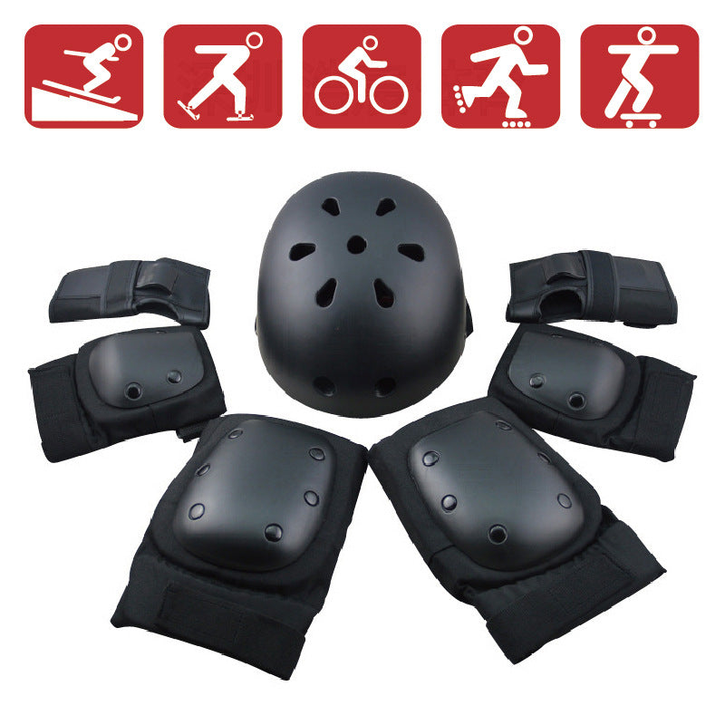 Ski Wheel Skateboard Protective Gear Set Helmet