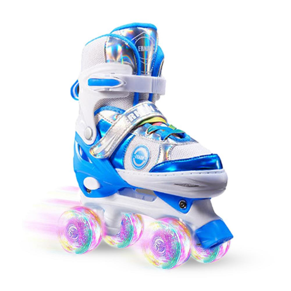 PU Full Flash Children's Roller Skates Double Row